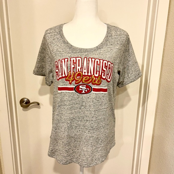 The Official NFL Team Appeal San Francisco 49ers  V Neck T-shirt Size XL Grey - Picture 2 of 10